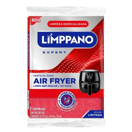 Esponja Multiuso Limppano Antiaderente Air Fryer 2un 
 