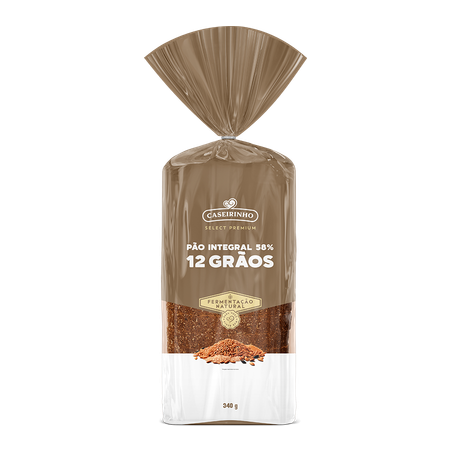 Pao Caseirinho 340g Integral 12 Graos
