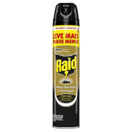 Inseticida raid 420ml mata baratas e formigas