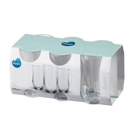 Jogo de Copos Long Drink Nadir Ópera 360ml Embalagem 6 Un