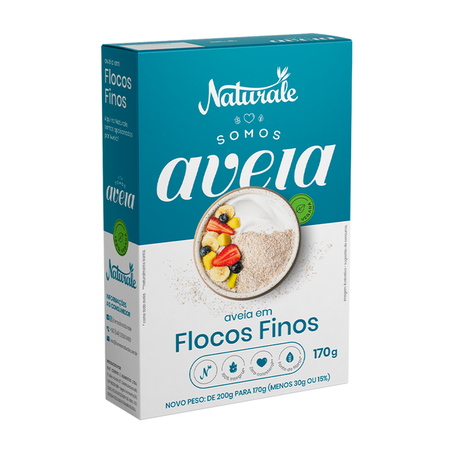 AVEIA EM FLOCOS FINOS NATURALE 170G*