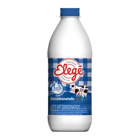 Leite Uht Semidesnatado Elegê Garrafa 1LT