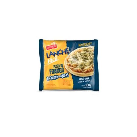 Pizza massa leve 130g frango p/ micro