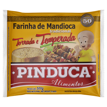 Farinha Mandioca Pinduca Torrada e Temperada 500g 
 