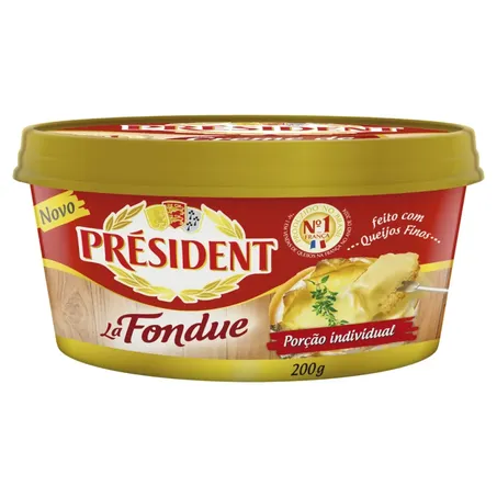 Fondue queijo president 200gr pt original