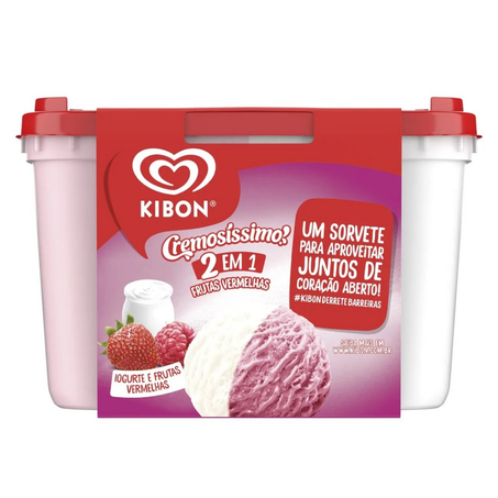 Sorvete cremosíssimo 2 em 1 silvestre kibon 2l