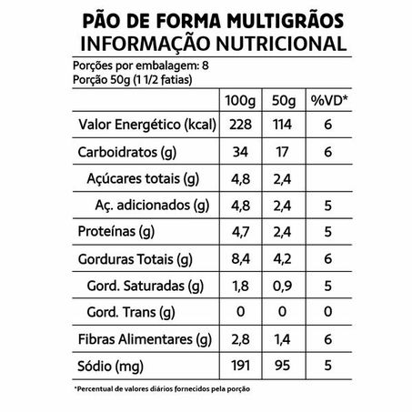 PÃO DE FORMA SEM GLÚTEN MULTIGRÃOS 400G - BELIVE 360-1