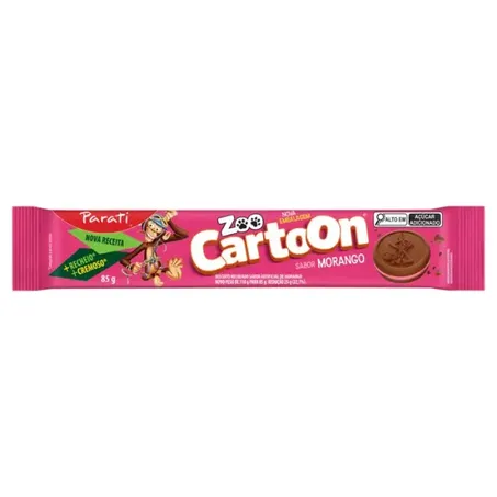Bisc.zoo cartoon morango 85g