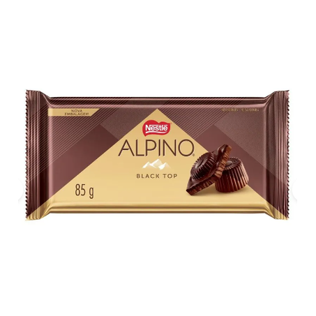 Barra de chocolate nestle alpino black top 85g