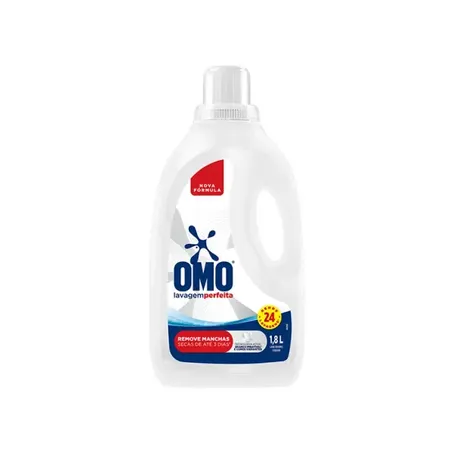 Lava Roupas Omo Liquido Lavagem Perfeita 1,8L