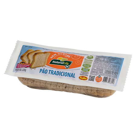 Pão Vegano Tradicional Kodilar Natural Life Sem Glúten 220g