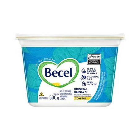 MARGARINA BECEL ORIGINAL ÔMEGA 6 COM SAL 500G