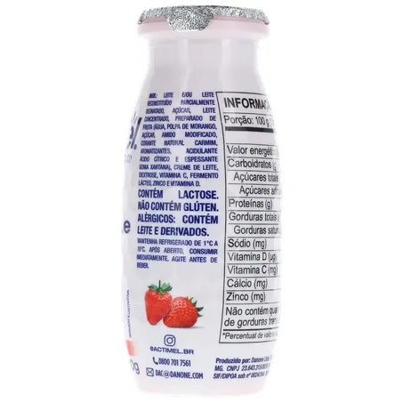 Leite Fermentado Parcialmente Desnatado de Morango Actimel 100G 360-11