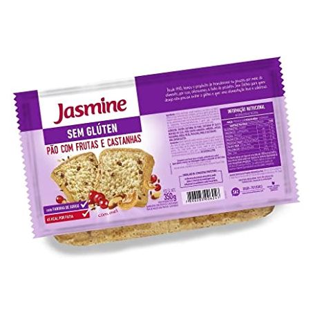 PAO C/FRUTAS S/GLUTEM JASMINE 350G
