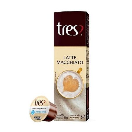 Café com leite 3 corações tres latte macchiato 110g c/ 10 cápsulas