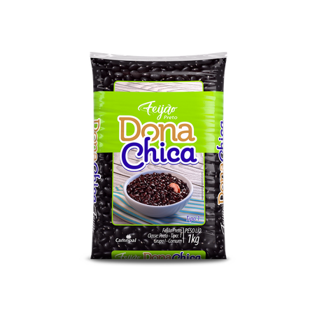FEIJAO PRETO DONA CHICA TIPO 1 1 KG               