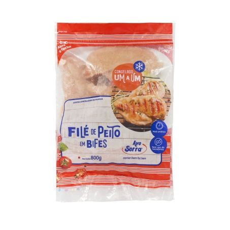 Bife file peito ave serra 800g iqf cong