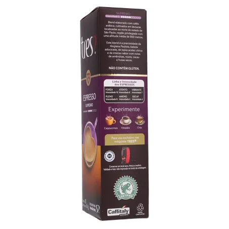 CAFÉ CÁPSULAS TRES ESPRESSO SUPREMO C/10 UN 360-25