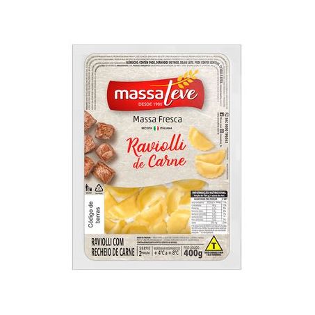 RAVIOLI MASSALEVE CARNE 400GR