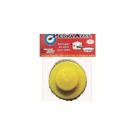ESFREGAO DE ACO C/CABO PEDRA AZUL 30 G            