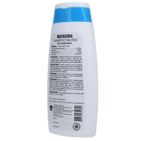 Shampoo Matacura Neutro 200ml 360-21