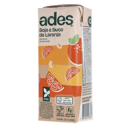 Bebida Base Soja Ades Laranja 200ml 360-21