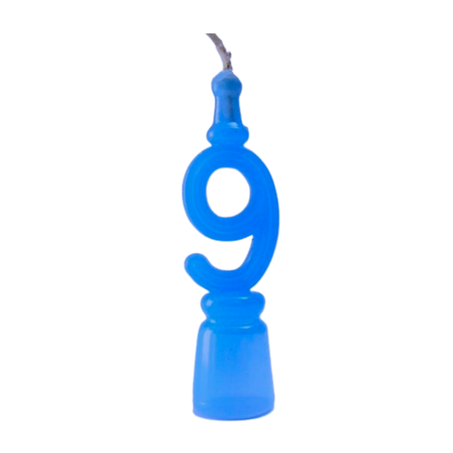 Vela Aniversário Rainha Plástica N.9 Azul