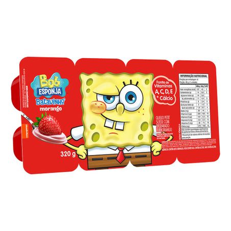 Petit suisse elegê bob esponja morango 320g