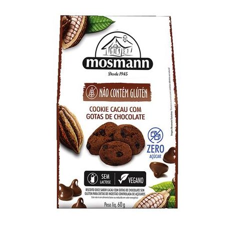 Cookie Mosmann Cacau S/Gluten/Acucar 60 G 721812