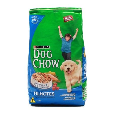 RACAO PURINA DOG CHOW 1KG FILHOTES ME.GRANDES
