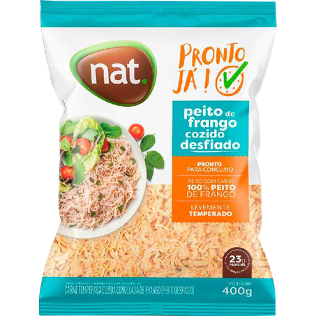 PEITO DE FRANGO COZIDO DESFIADO NAT PACOTE 400G