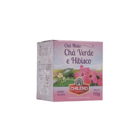 Chá Misto Chileno Chá Verde e Hibisco Caixa com 10un - 10gr 360-56