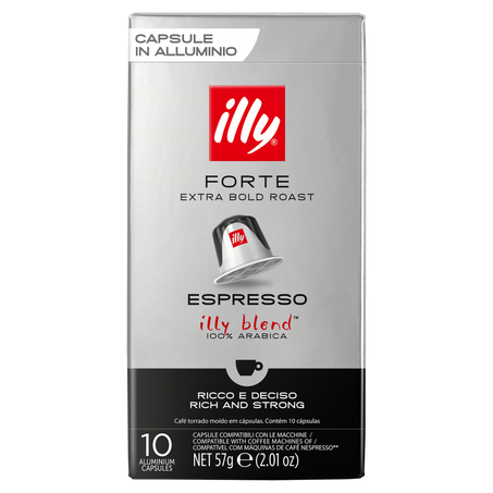 Café em Cápsula Forte Espresso 100 Arábica Illy Caixa 57g 10 Unidades