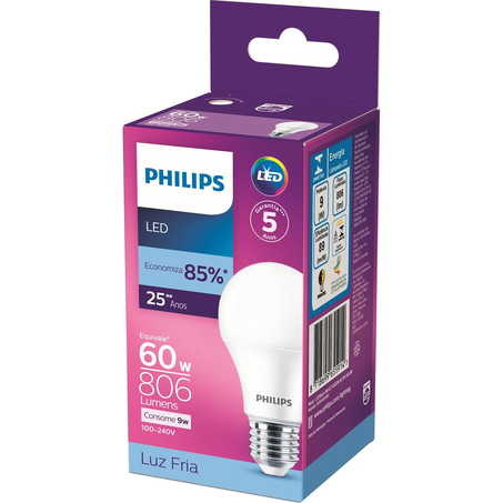 Lâmpada Philips LED - 9W - 6500K - Branca