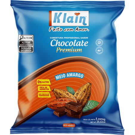 Cobertura Chocolate Meio Amargo Klain 1Kg