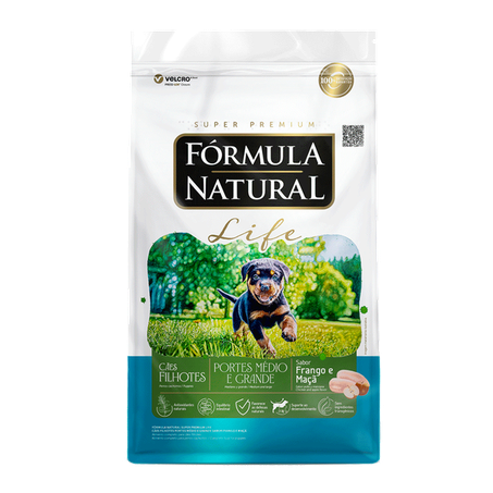 Ração Fórmula Natural Life Cães Filhotes Médio e Grande 15 kg