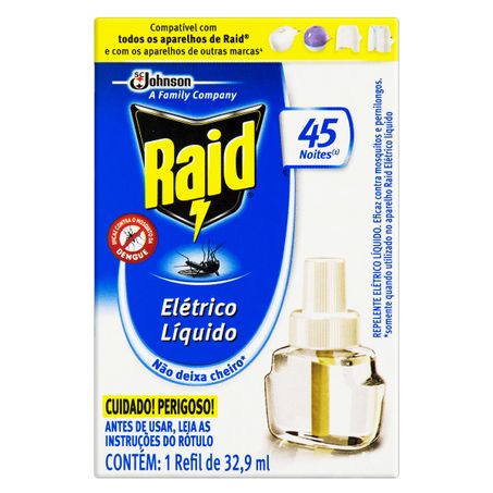 REPELENTE LÍQUIDO ELÉTRICO 45 NOITES RAID REFIL