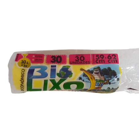 Saco lixo biolixo rolo 30l c/30un