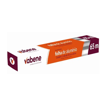 PAPEL ALUMÍNIO 45CM X 65M VABENE