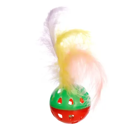 Brinquedo Gato Ringo Guizo Pena 16cm