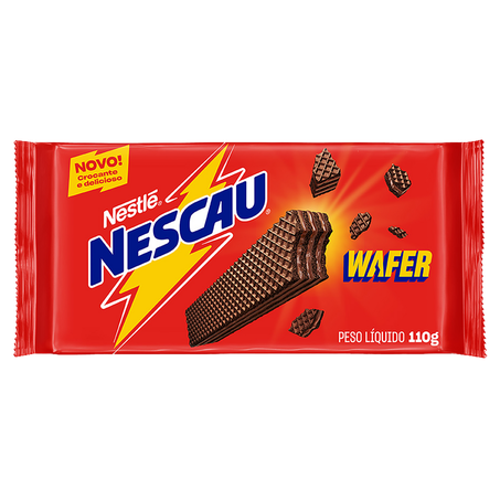 Biscoito wafer nestlé nescau chocolate p