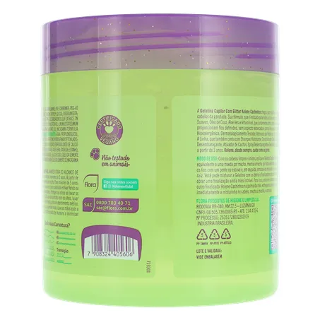 GELATINA CAPILAR INFANTIL KOLENE CACHINHOS COM GLITTER POTE 500G 360-17