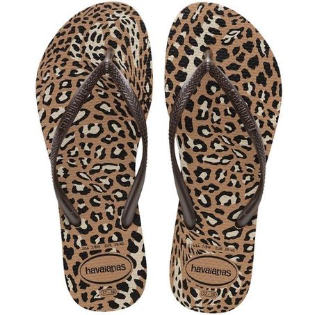 Chinelo hav slim animals rose gold/cafe 37/38
