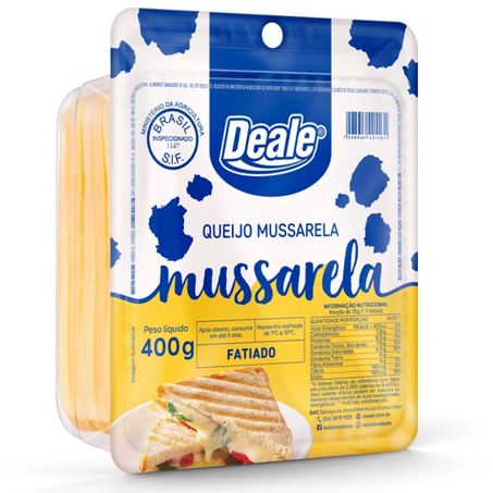 Queijo fatiado deale 400g mussarela