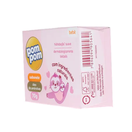 Sabonete Barra Infantil Pom Pom Amendoas 70g 360-6