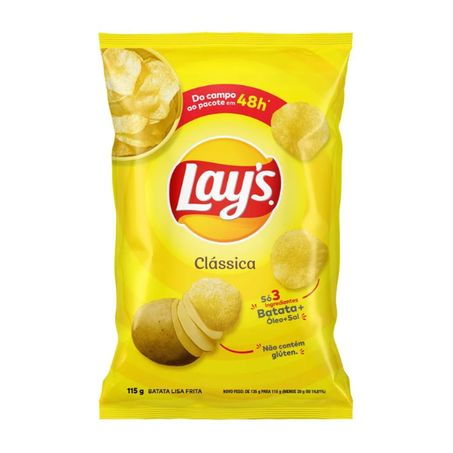 Batata Chips Lays Classica 115g
