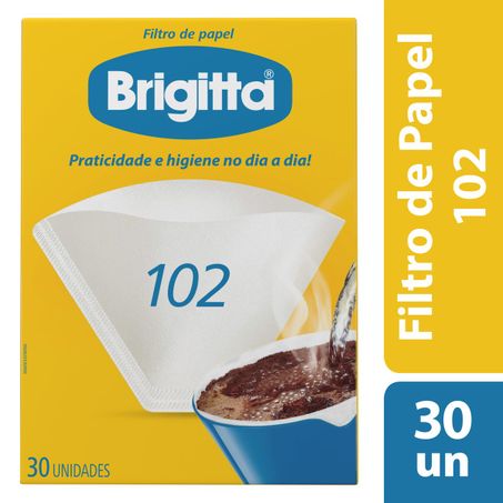 Filtro de papel brigitta 102 com 30 unidades