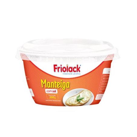 Manteiga friolack qualidade com sal 200g