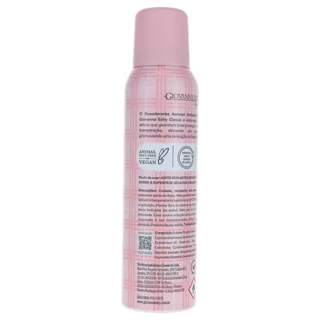 Desodorante giovanna baby classic feminino aerossol 150ml 360-14