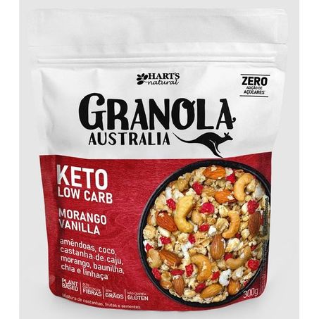 Granola australia keto morango e vanilla 300g